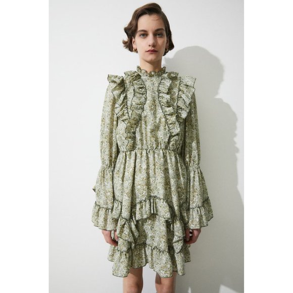 Moussy Vintage Ruffle Floral Dress S - Picture 2 of 8